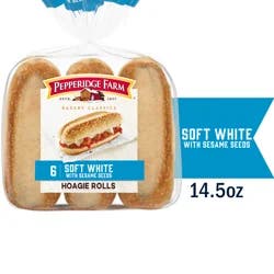 Pepperidge Farm Soft White with Sesame Seeds Hoagie Rolls