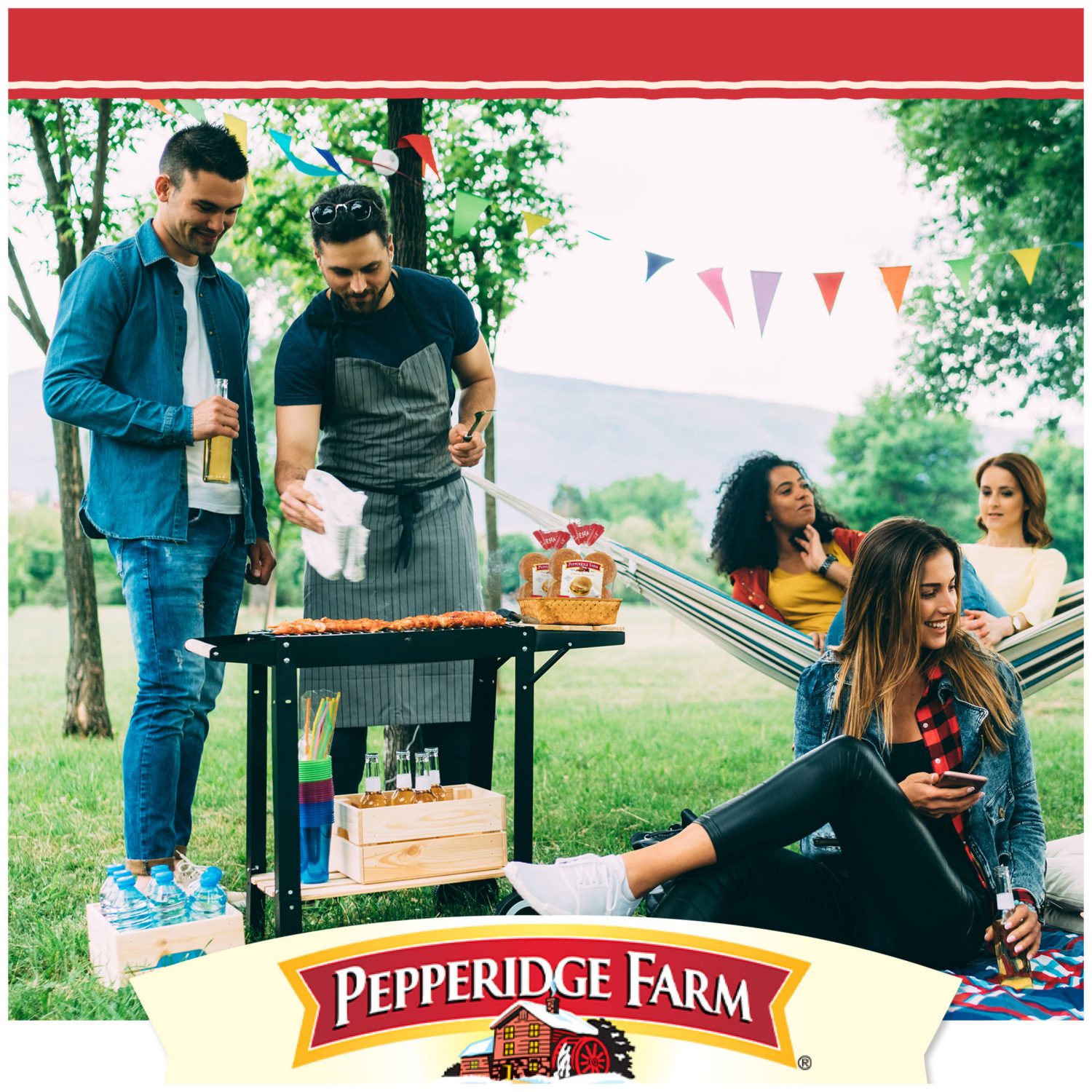 slide 6 of 7, Pepperidge Farm Sesame Topped Hamburger Buns, 15.000 oz