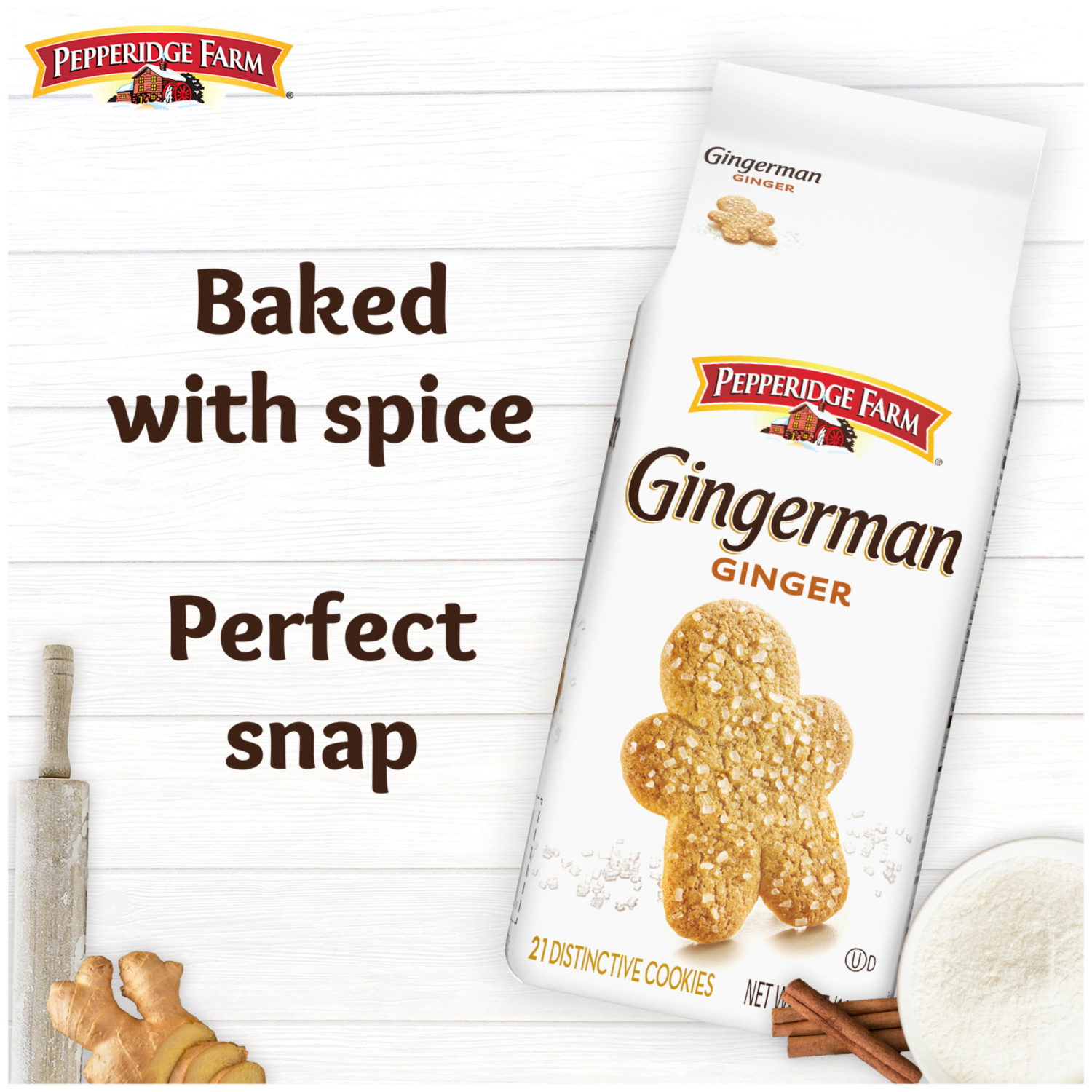 slide 5 of 7, Pepperidge Farm Gingerman Cookies, 5.000 oz