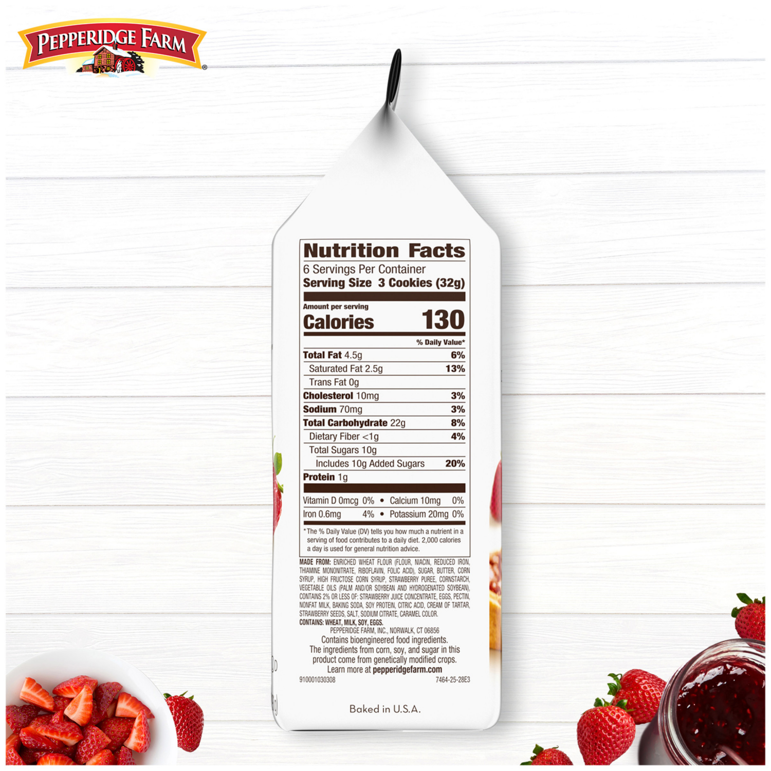 slide 4 of 7, Pepperidge Farm Strawberry Thumbprint Cookies, 6.750 oz