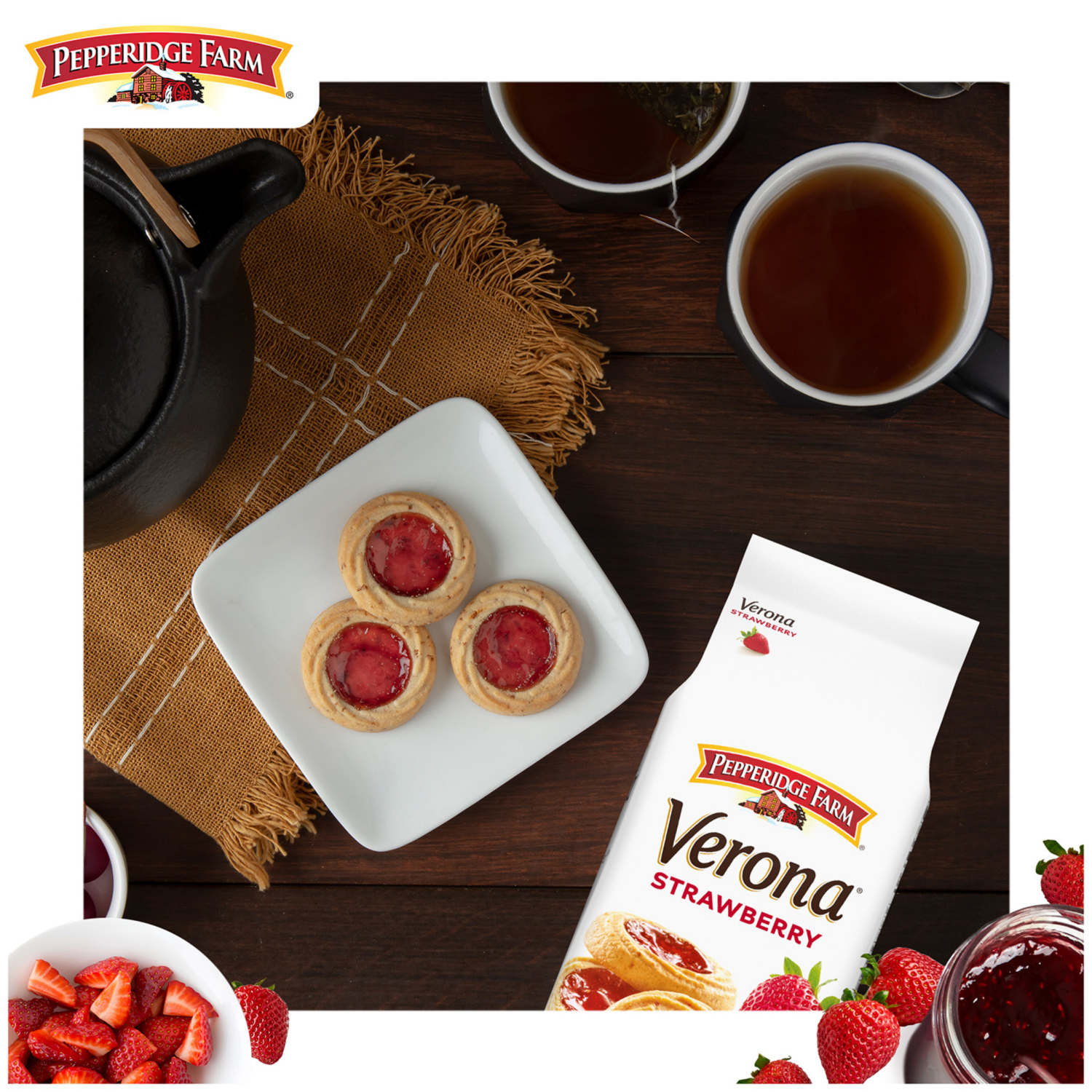 slide 6 of 7, Pepperidge Farm Strawberry Thumbprint Cookies, 6.750 oz