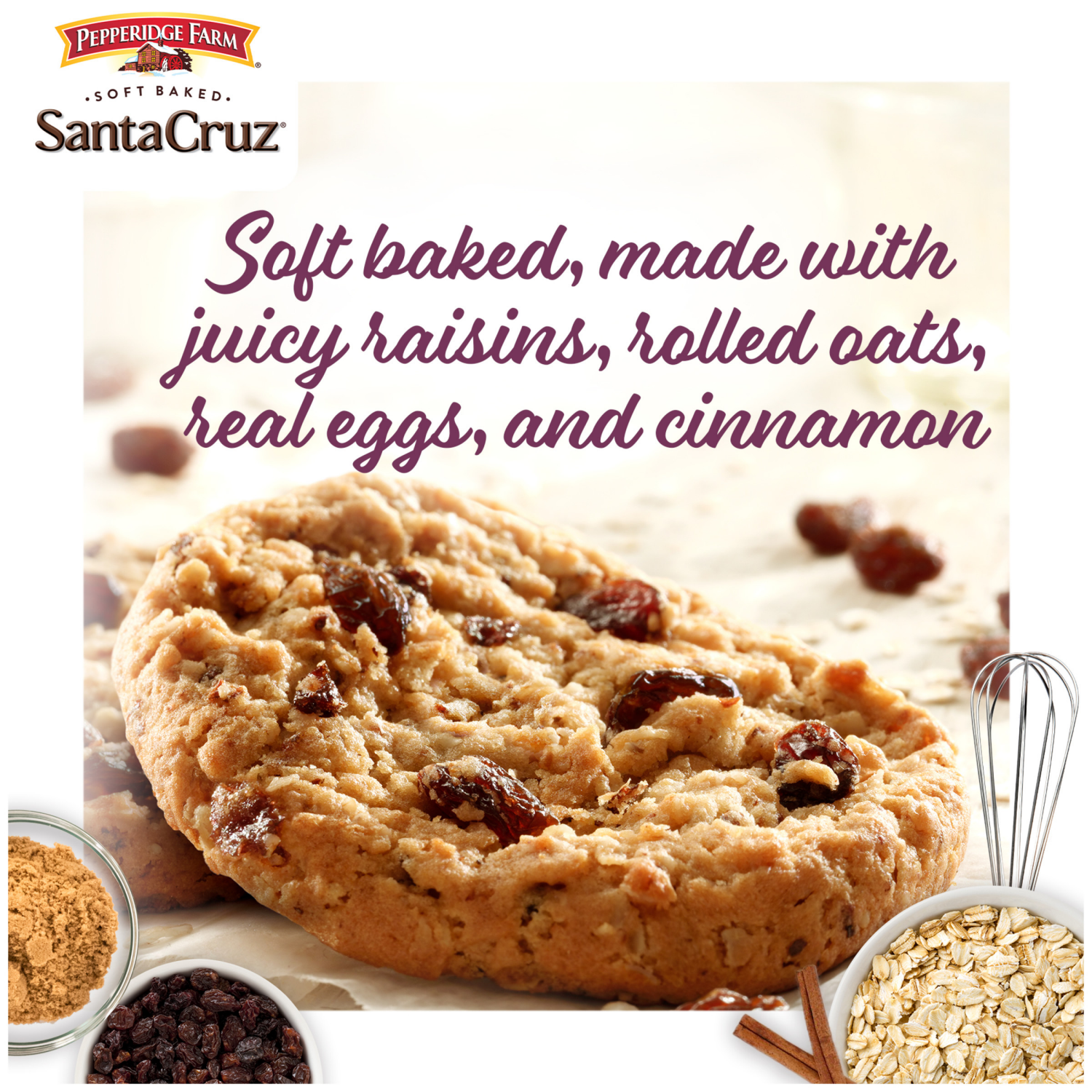 slide 5 of 7, Pepperidge Farm Soft Baked Oatmeal Raisin Cookies, 8.600 oz