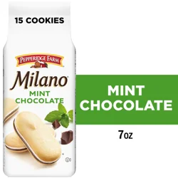 Pepperidge Farm Milano Mint Chocolate Holiday Cookies, 7 Oz Bag