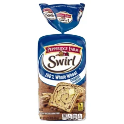 Pepperidge Farm 100% Whole Wheat Cinnamon with Raisins Swirl Bread