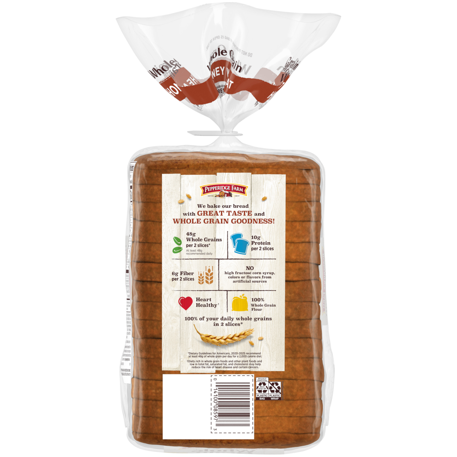 slide 2 of 5, Pepperidge Farm Honey Wheat Bread, 24.000 oz