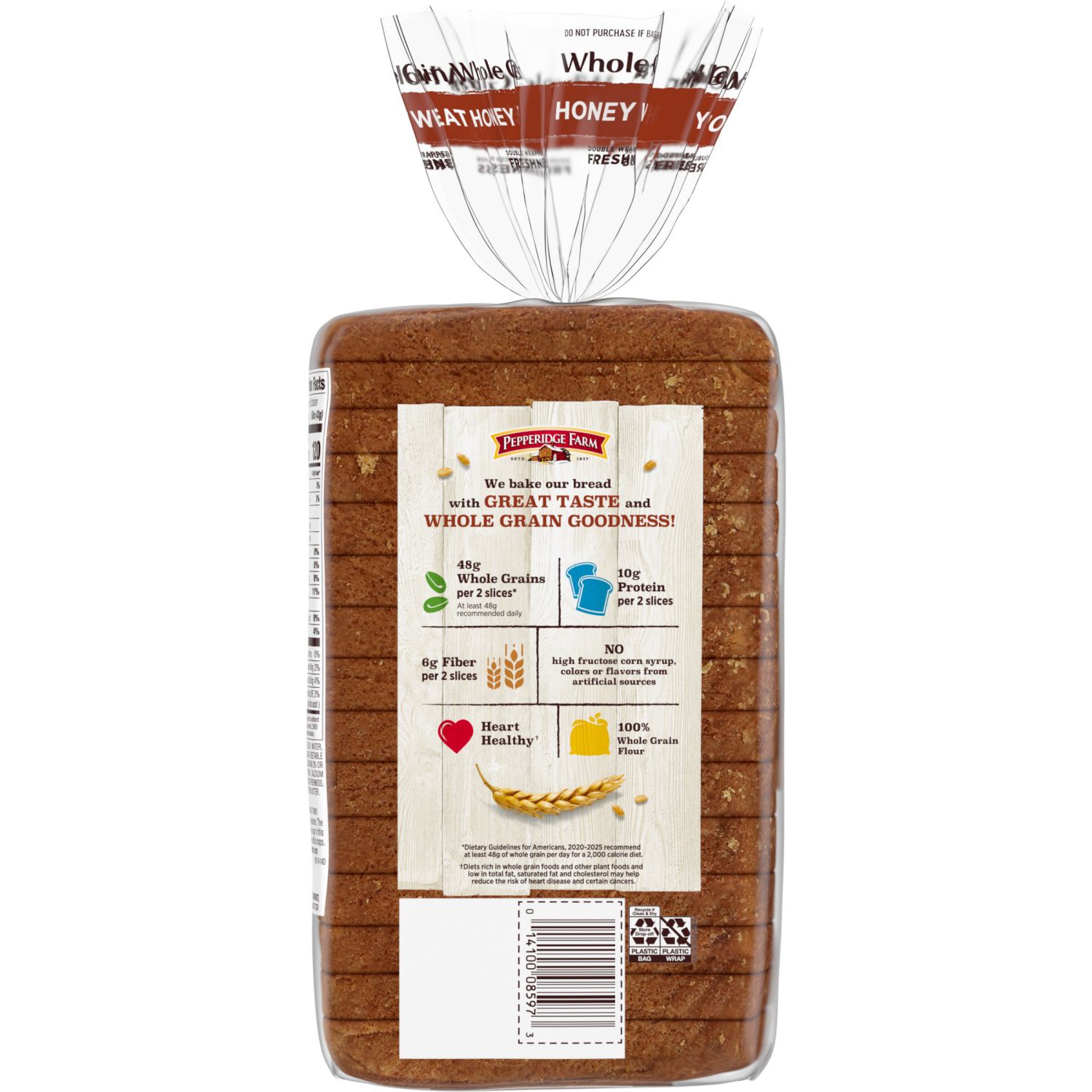 slide 5 of 5, Pepperidge Farm Honey Wheat Bread, 24.000 oz