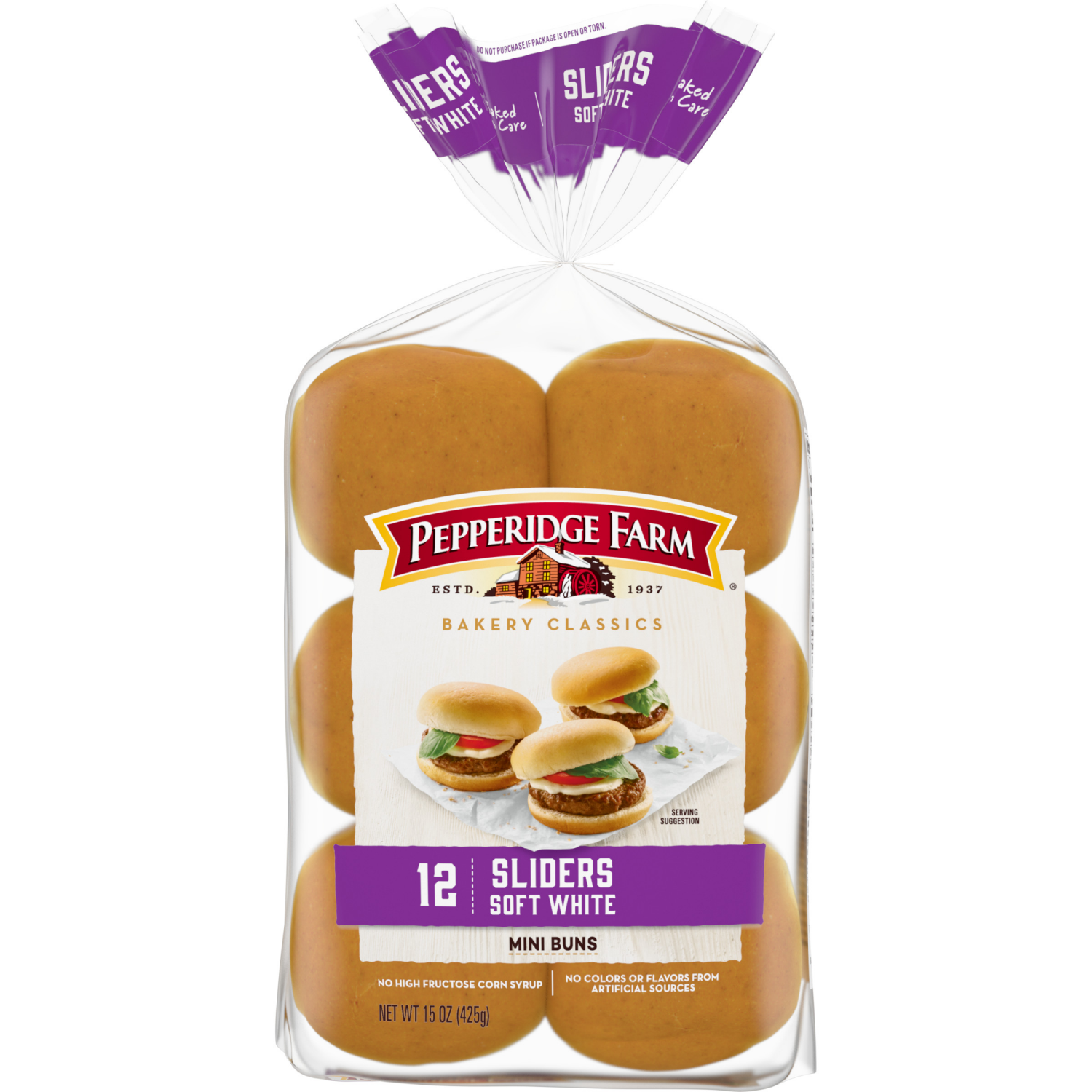 slide 1 of 5, Pepperidge Farm White Slider Buns, 15.000 oz