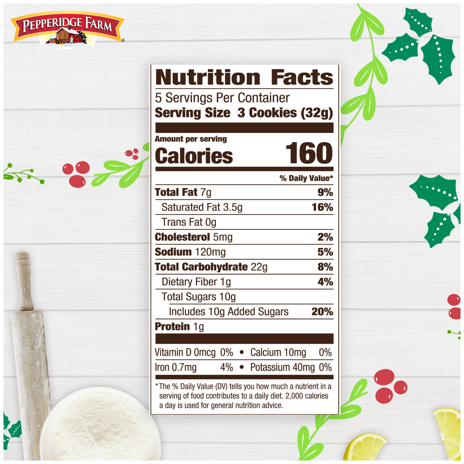 slide 5 of 6, Pepperidge Farm Snowball Citrus Flavored Cookies, 5.500 oz