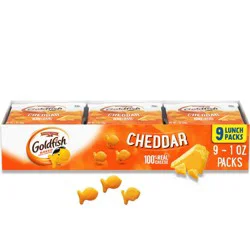 Pepperidge Farm Goldfish Cheddar Cheese Crackers, 1 Oz On The Go Snack Bags, 9 Ct