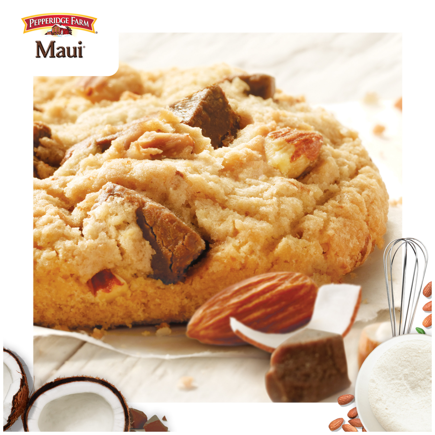 slide 6 of 7, Pepperidge Farm Crispy Milk Chocolate Coconut Almond Cookies, 7.200 oz
