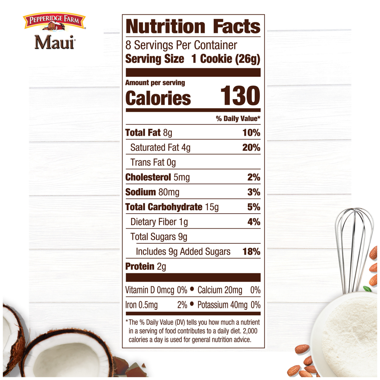 slide 7 of 7, Pepperidge Farm Crispy Milk Chocolate Coconut Almond Cookies, 7.200 oz