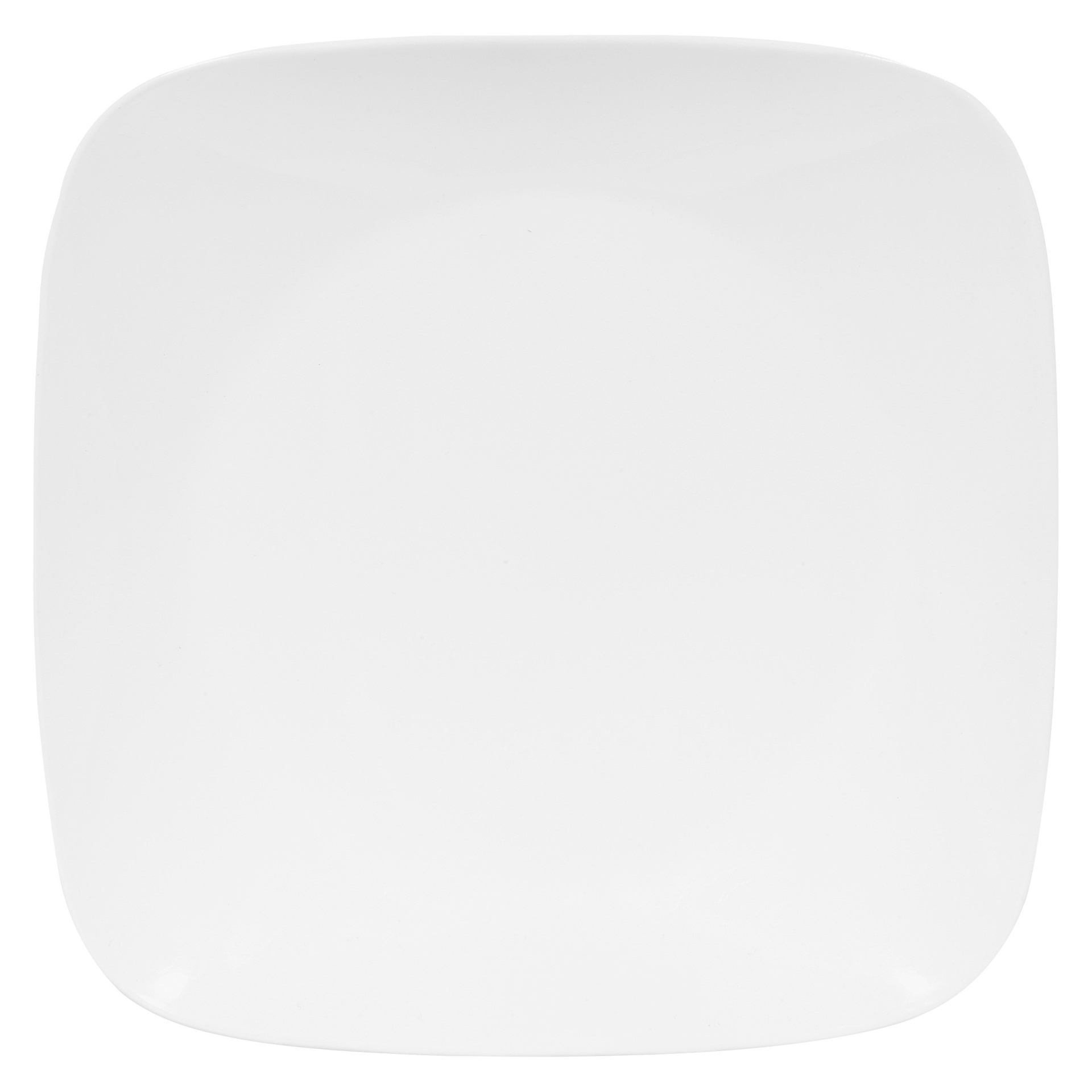 slide 1 of 1, Corelle Rounded Square Glass Dinner Plate 10.5" White - Set of 1, 10.5 in