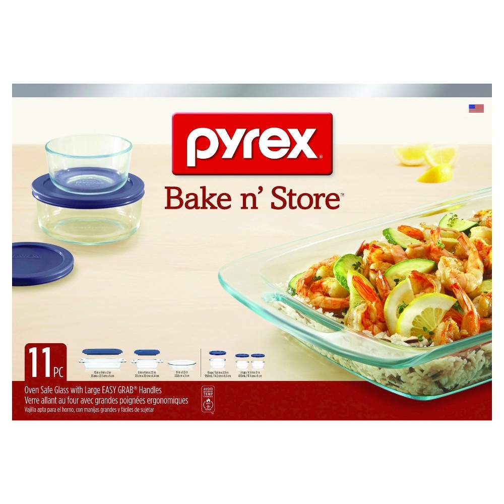 slide 2 of 2, Pyrex Easy Grab Bake n' Store Set, 11 ct