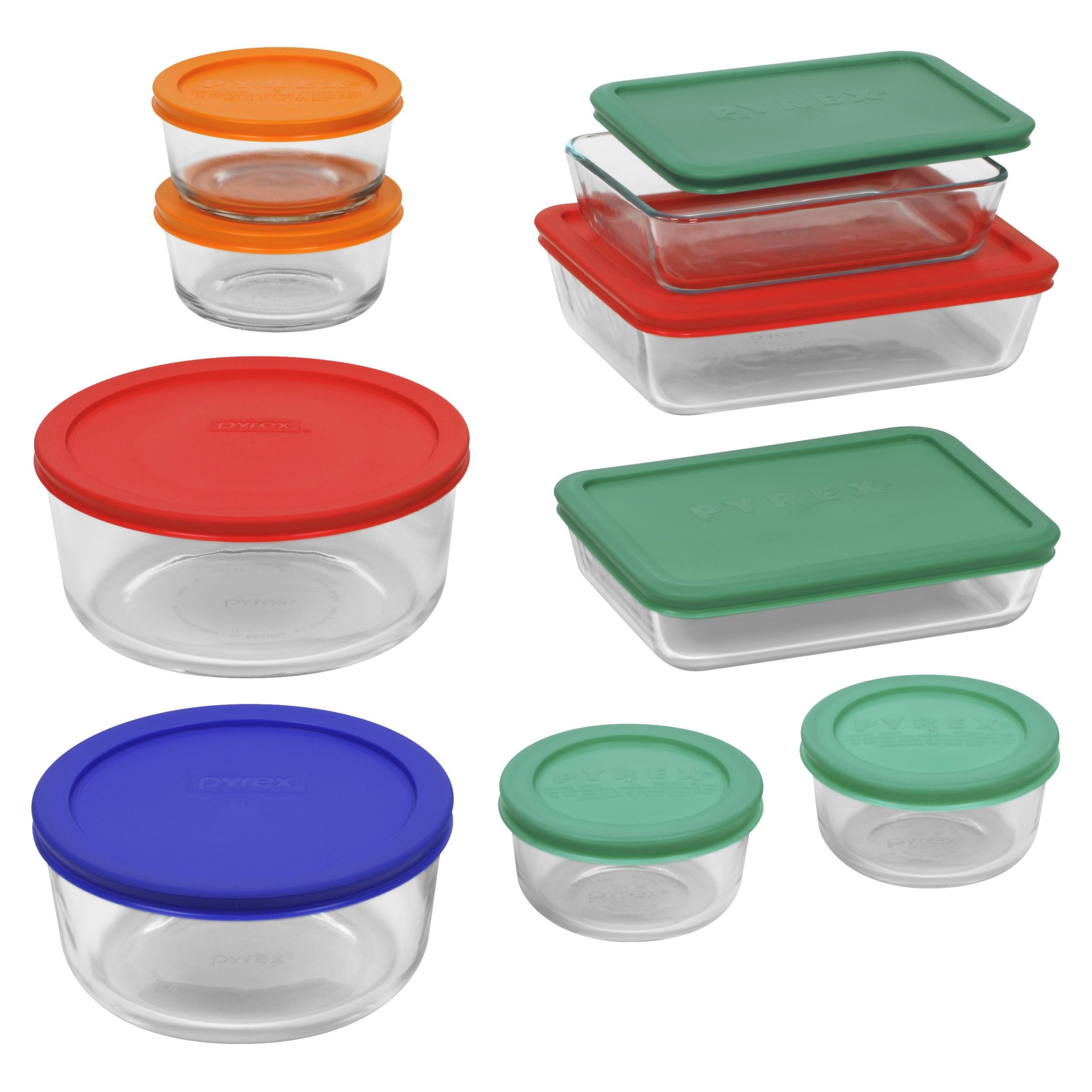 slide 1 of 3, Pyrex 18pc Glass Storage Set, 18 ct