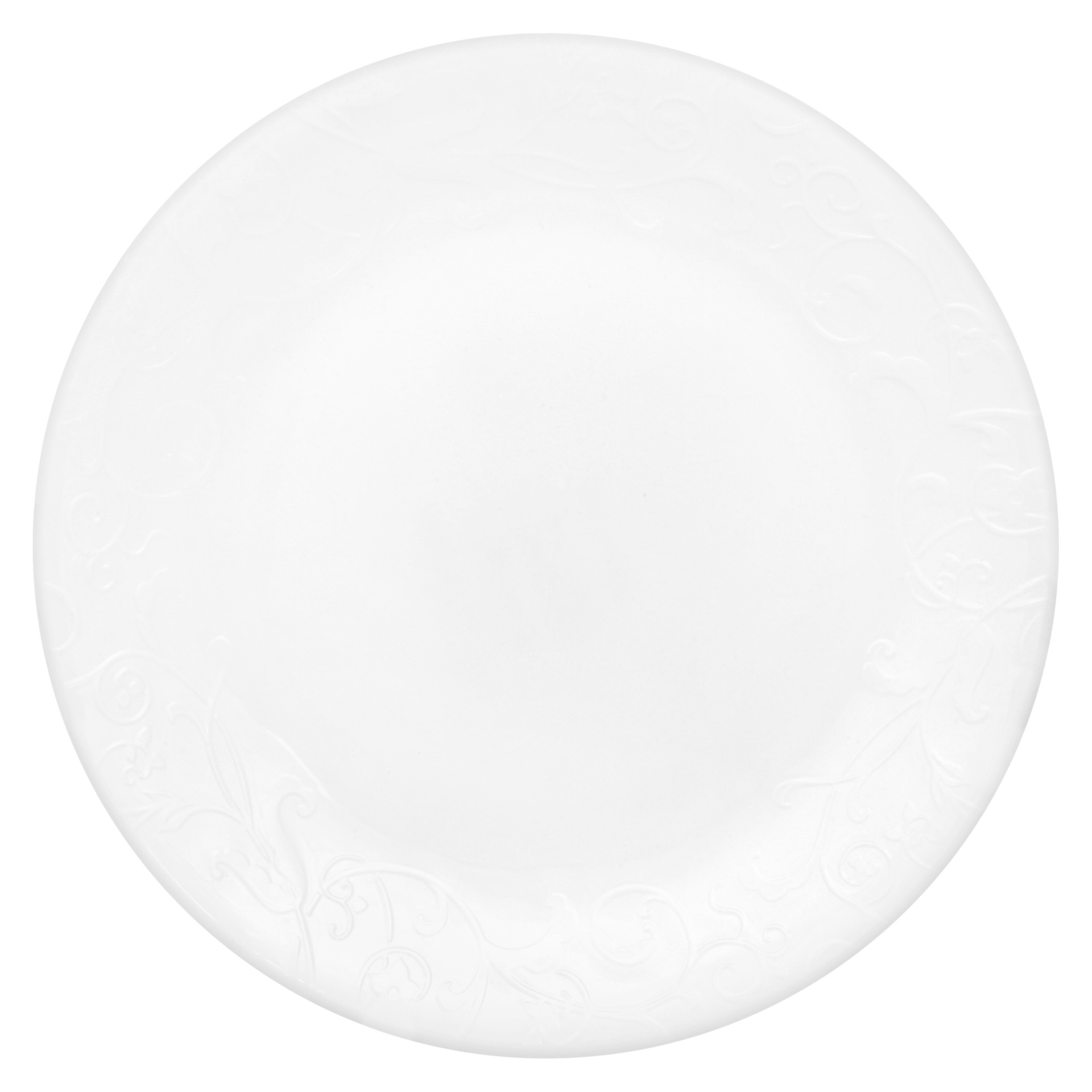 slide 1 of 1, Lunch Plate Embossed Faenza 8.5in White- Corelle, 1 ct