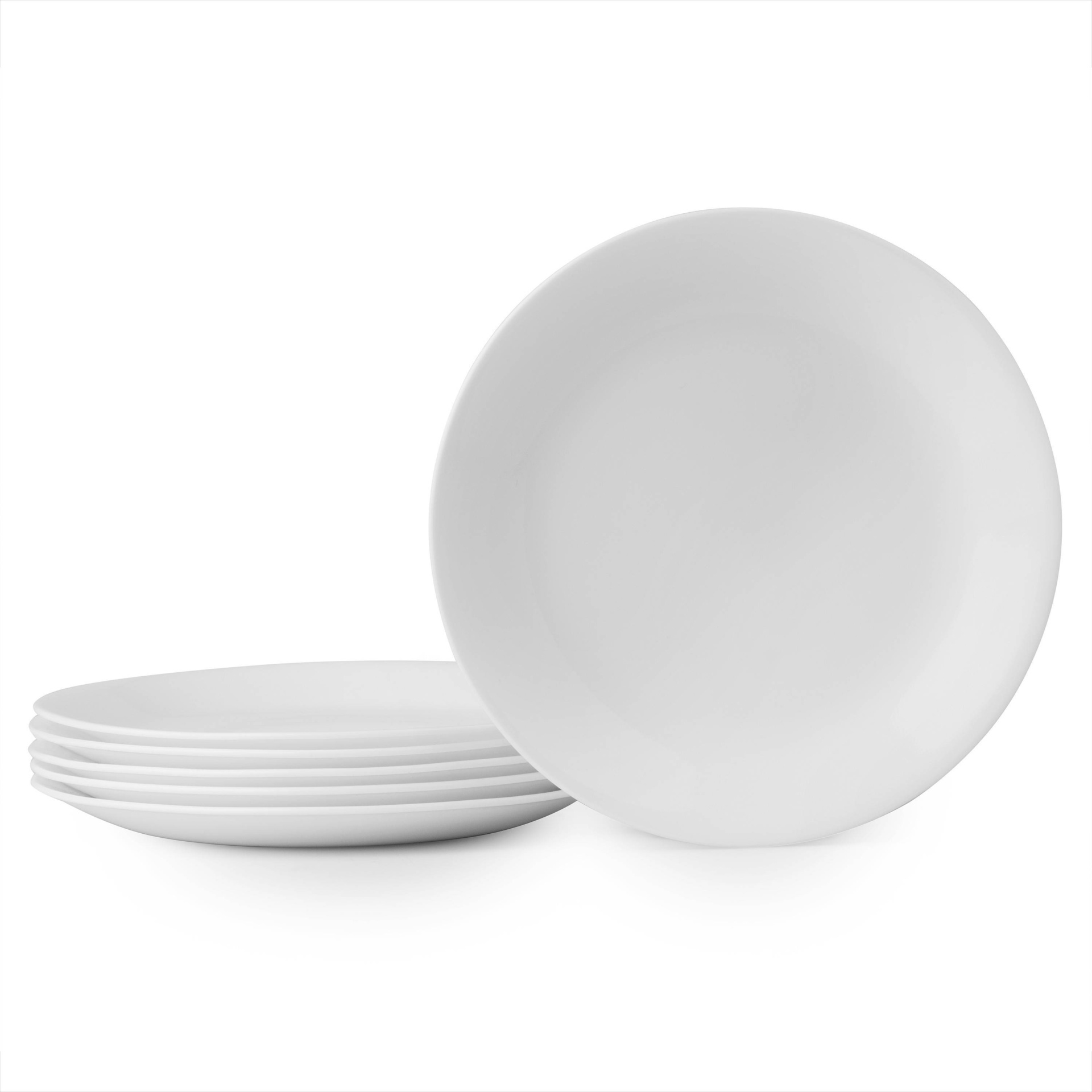 slide 1 of 4, Corelle 8.5" Glass Lunch Plates White, 6 ct