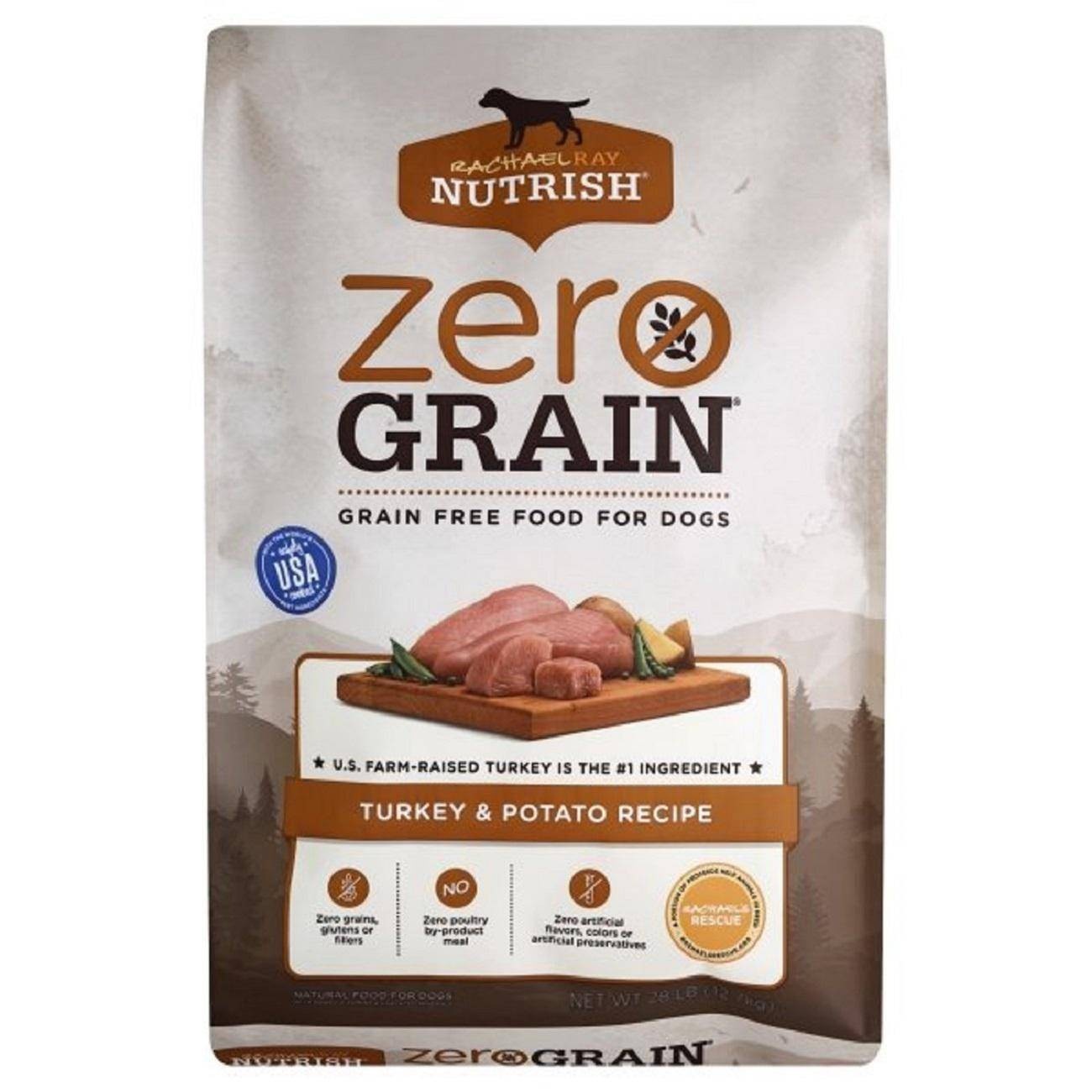 slide 1 of 3, Rachael Ray Nutrish Zero Grain Recipe (Turkey And Potato) - Dry Dog Food, 28 lb