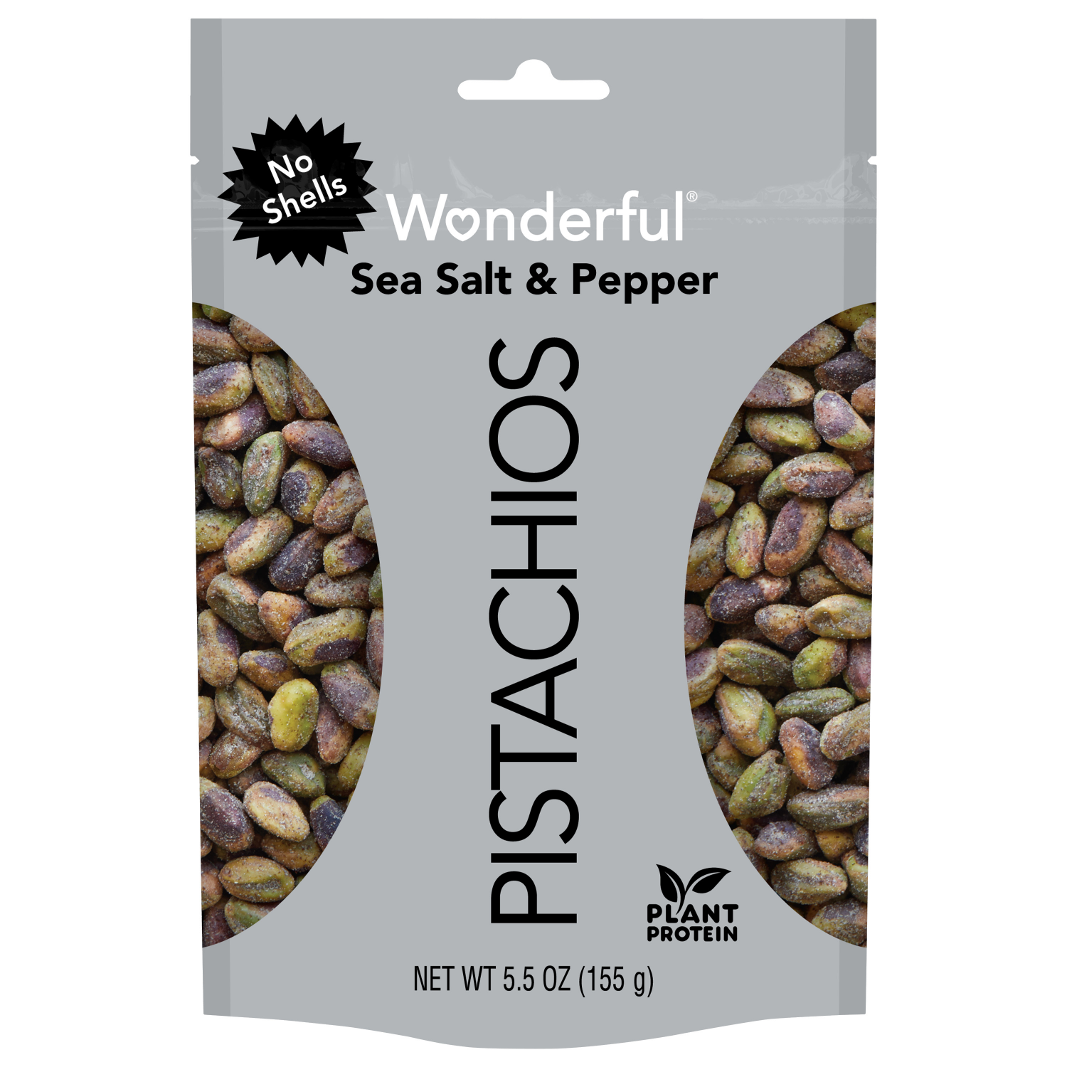 slide 1 of 2, Wonderful Pistachios No Shells Sea Salt & Pepper Nuts, 5.5 Ounce Bag, 5.5 oz