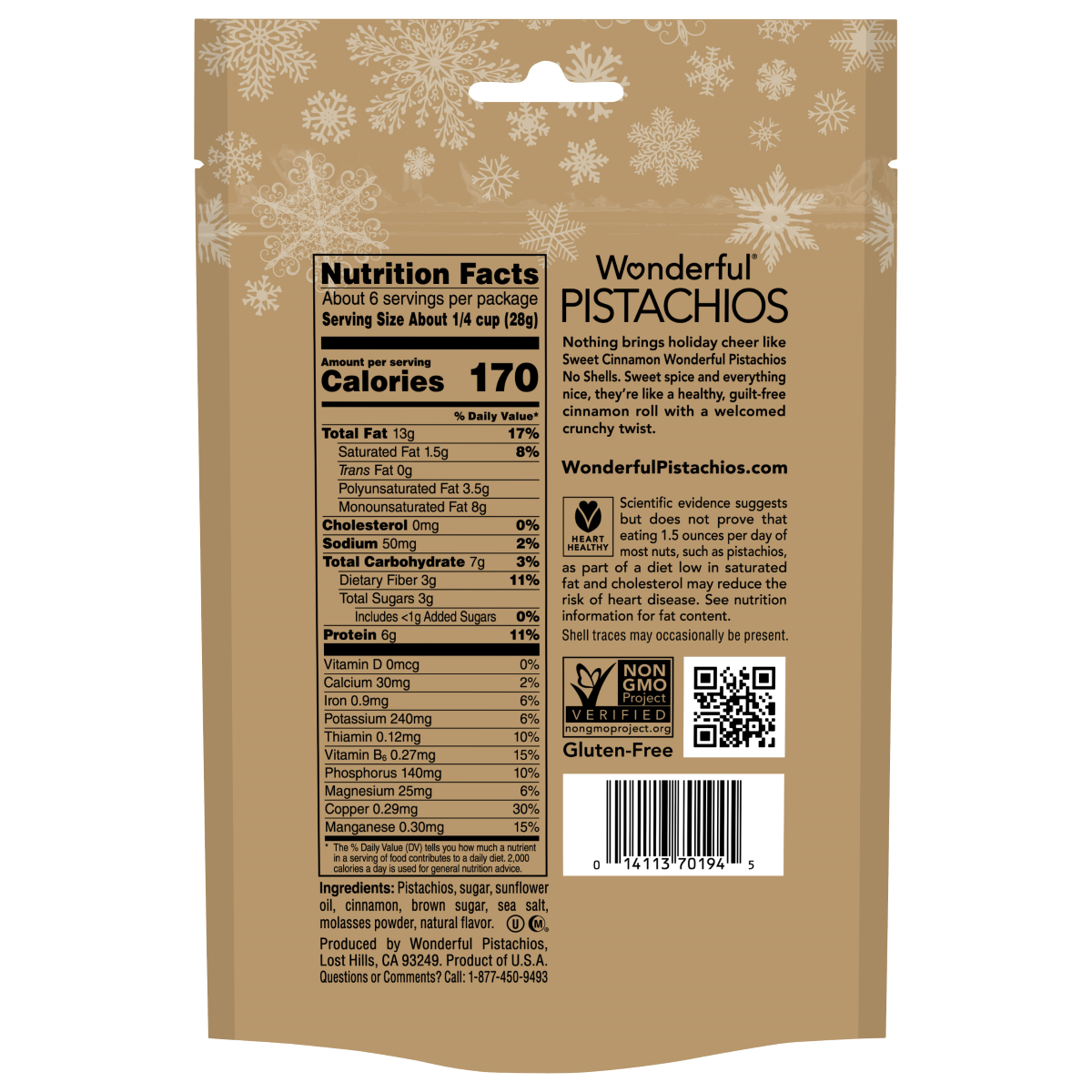 slide 2 of 2, Wonderful Pistachios, No Shells, Sweet Cinnamon Nuts, 5.5 oz, 5.5 oz