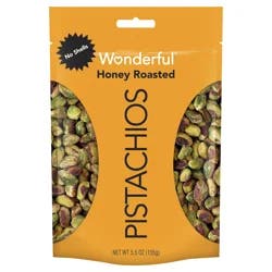 Wonderful Pistachios, No Shells Honey Roasted Nuts, 5.5 Ounce