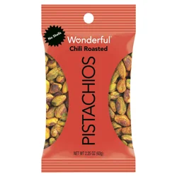 Wonderful Pistachios, No Shells Chili Roasted Nuts, 2.25 Ounce Bag