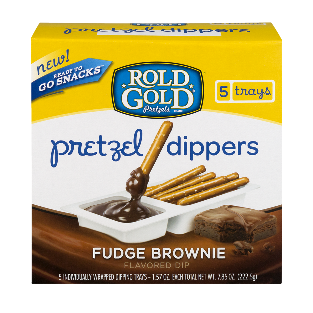 slide 1 of 1, Rold Gold Pretzel Dippers Fudge Brownie, 5 ct; 7.85 oz