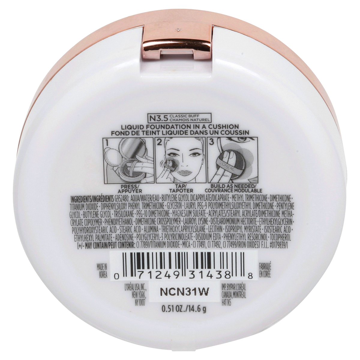 slide 4 of 7, L'Oréal True Match Cushion N3.5 Classic Buff, 0.51 fl oz