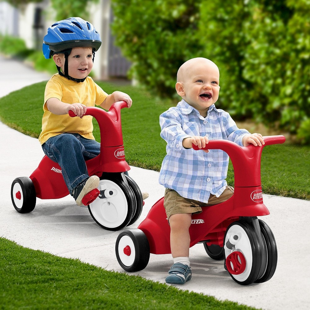 slide 7 of 8, Radio Flyer Kids' Scoot 2 Pedal Scooter - Red, 1 ct