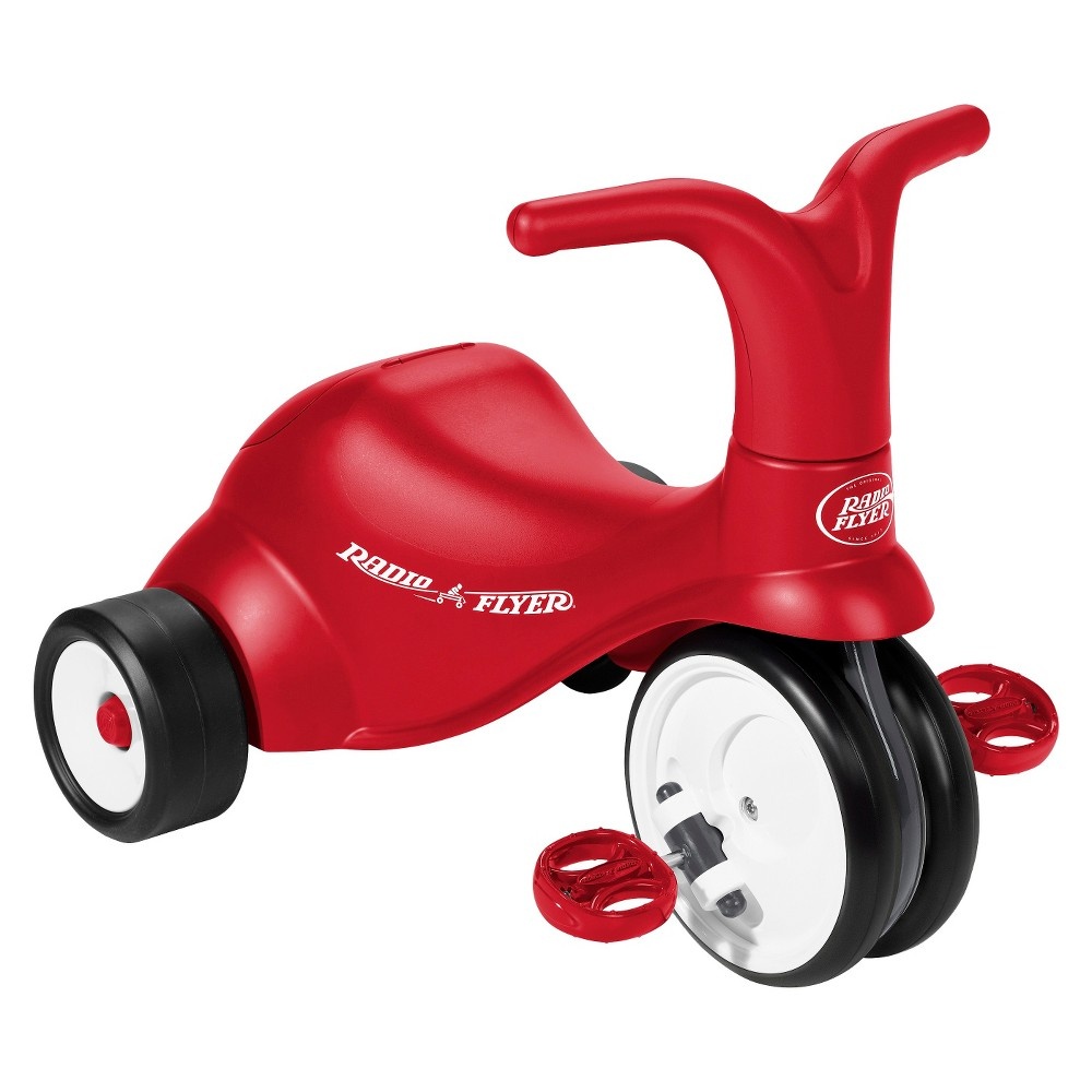 slide 8 of 8, Radio Flyer Kids' Scoot 2 Pedal Scooter - Red, 1 ct