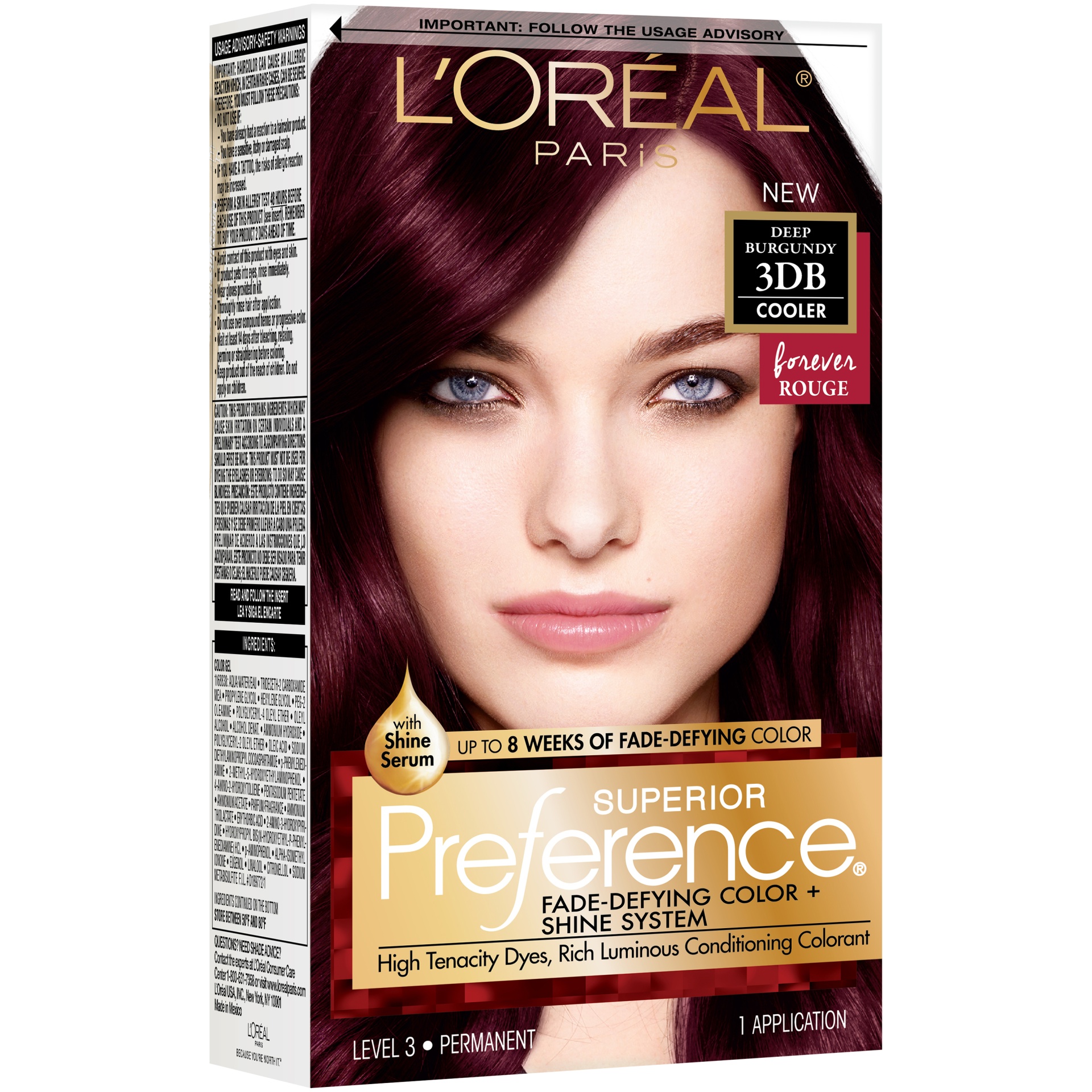 slide 2 of 7, L'Oréal Superior Preference - Deep Burgundy 3DB, 1 ct