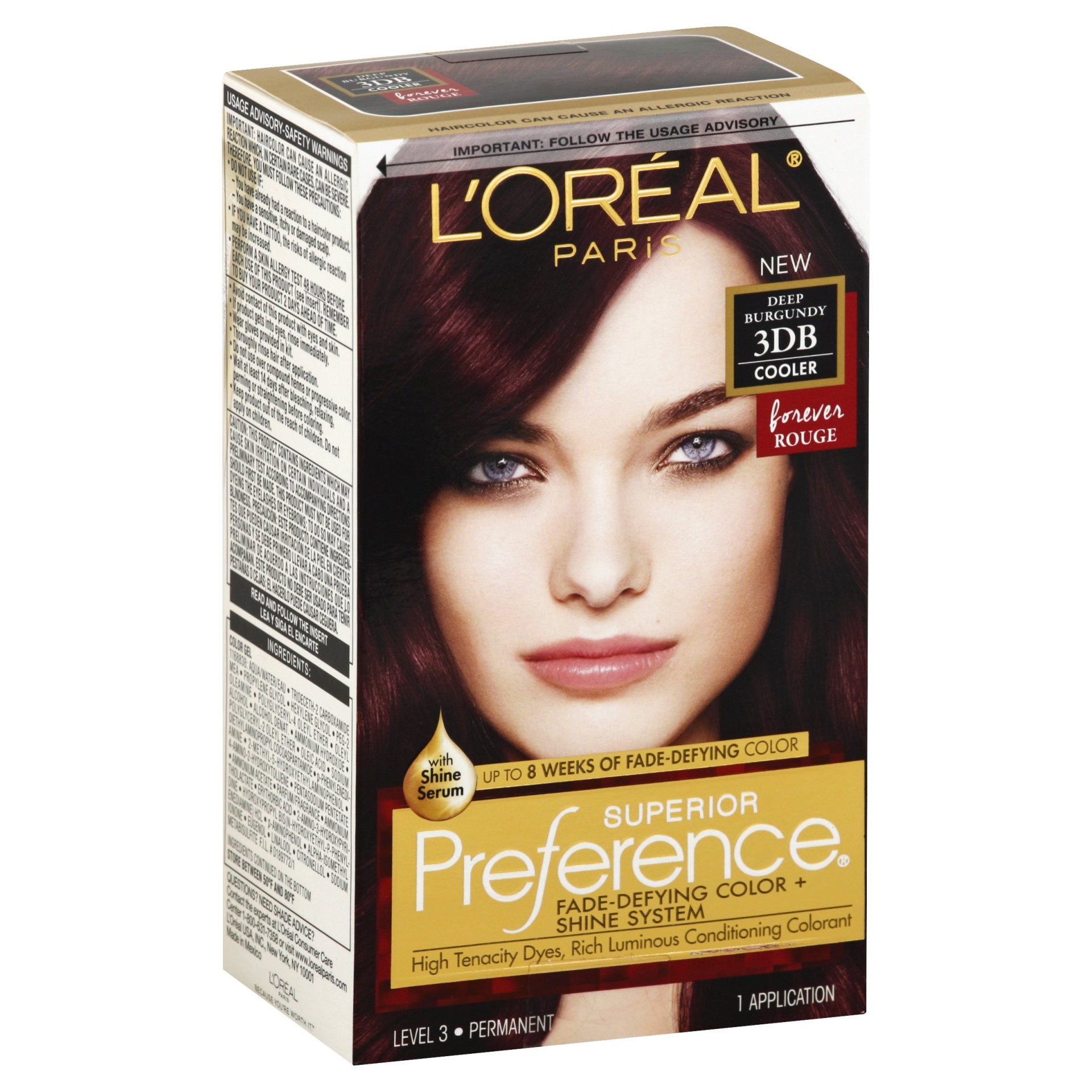 slide 1 of 7, L'Oréal Superior Preference - Deep Burgundy 3DB, 1 ct