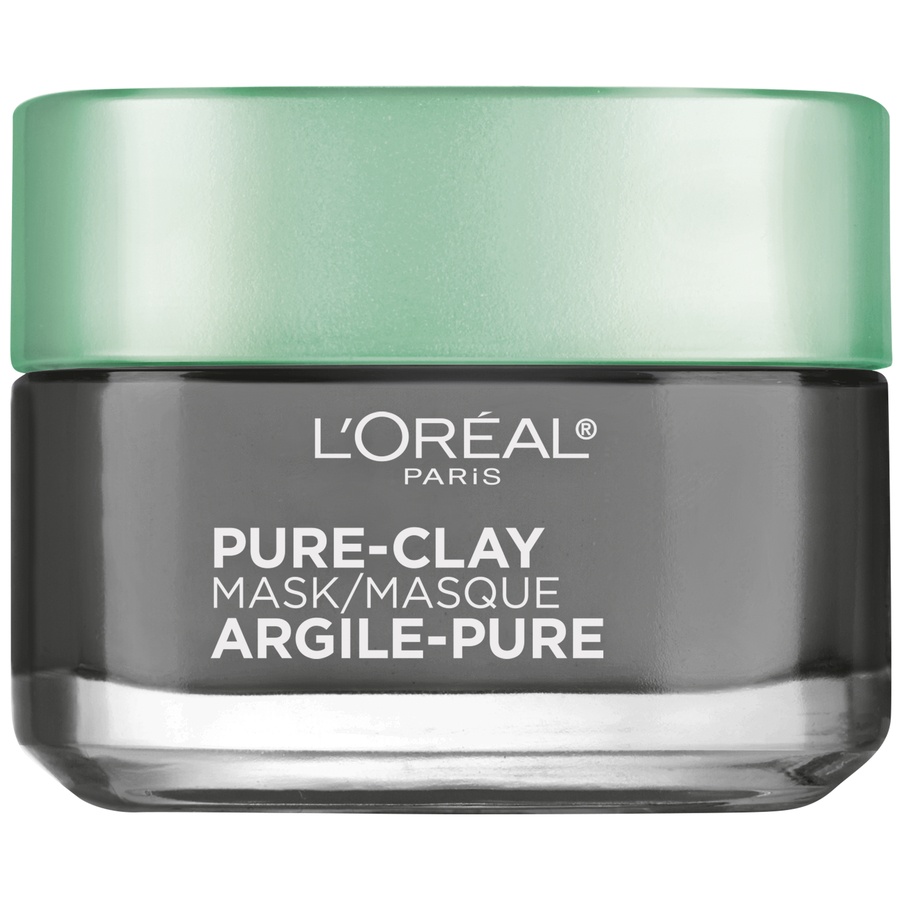 slide 2 of 8, L'Oréal Detox & Brighten Pure-Clay Mask, 1.7 oz