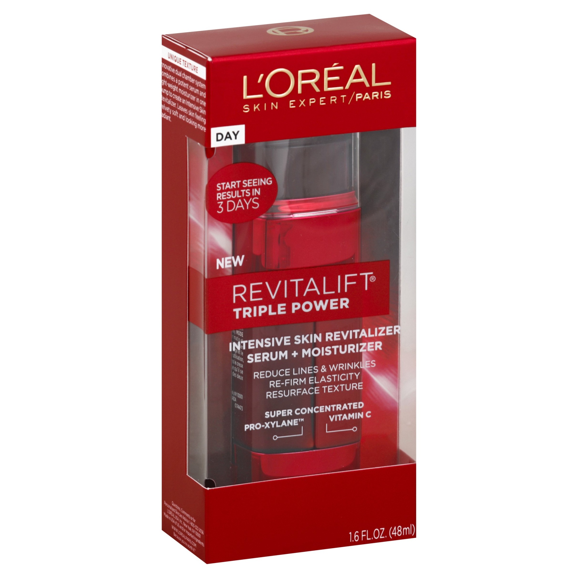slide 1 of 8, L'Oréal Revitalift Triple Power Intensive Skin Revitalizer Serum + Moisturizer, 1.6 fl oz
