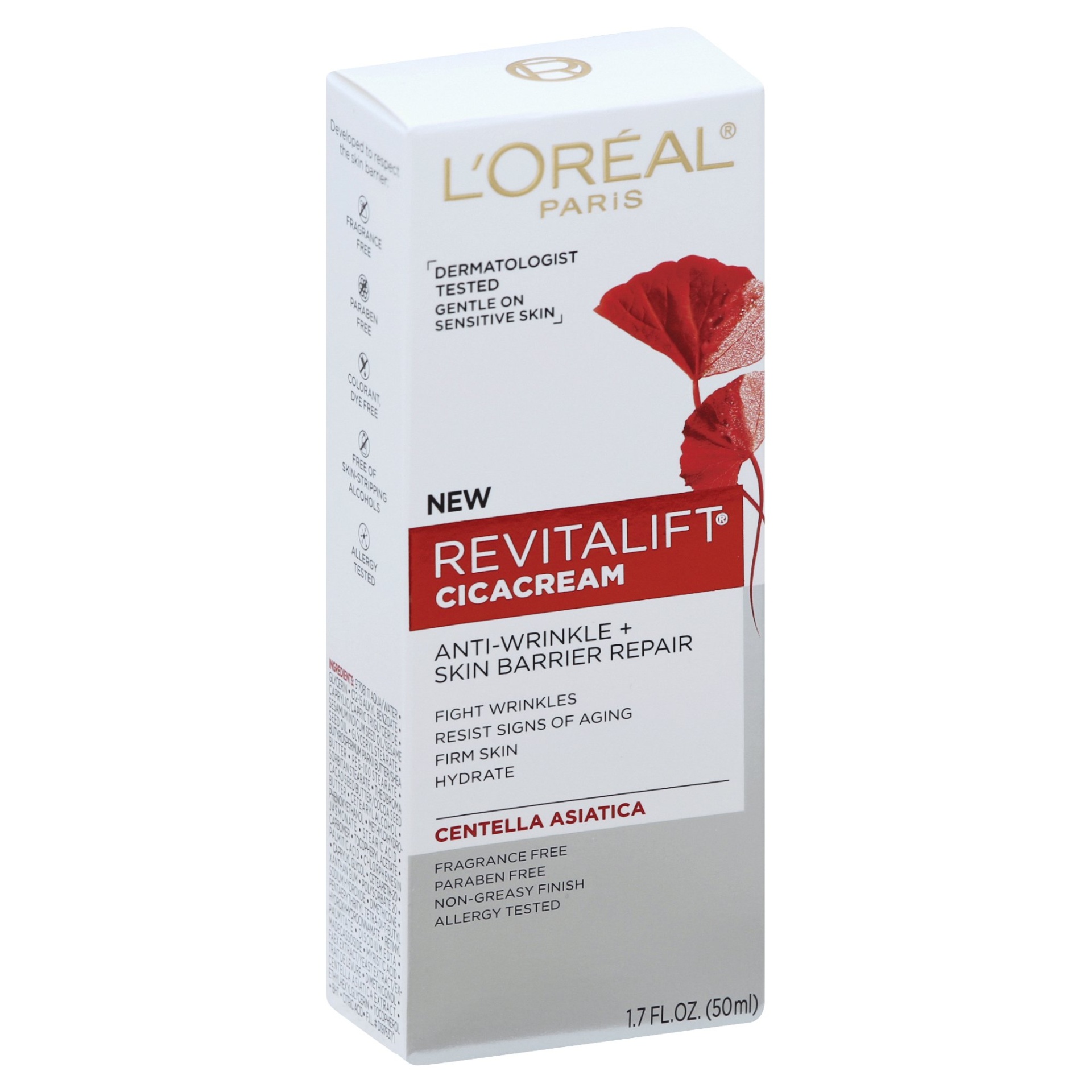 slide 1 of 2, L'Oréal Paris Revitalift Cicacream Anti-Wrinkle + Skin Barrier Repair, 1.7 fl oz