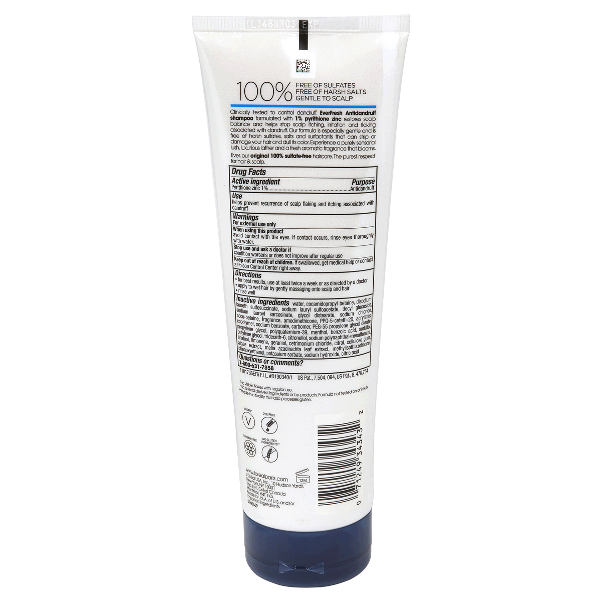 slide 2 of 3, L'Oréal Hair Expert Everfresh Sulfate Free Antidandruff Shampoo, 8.5 fl oz