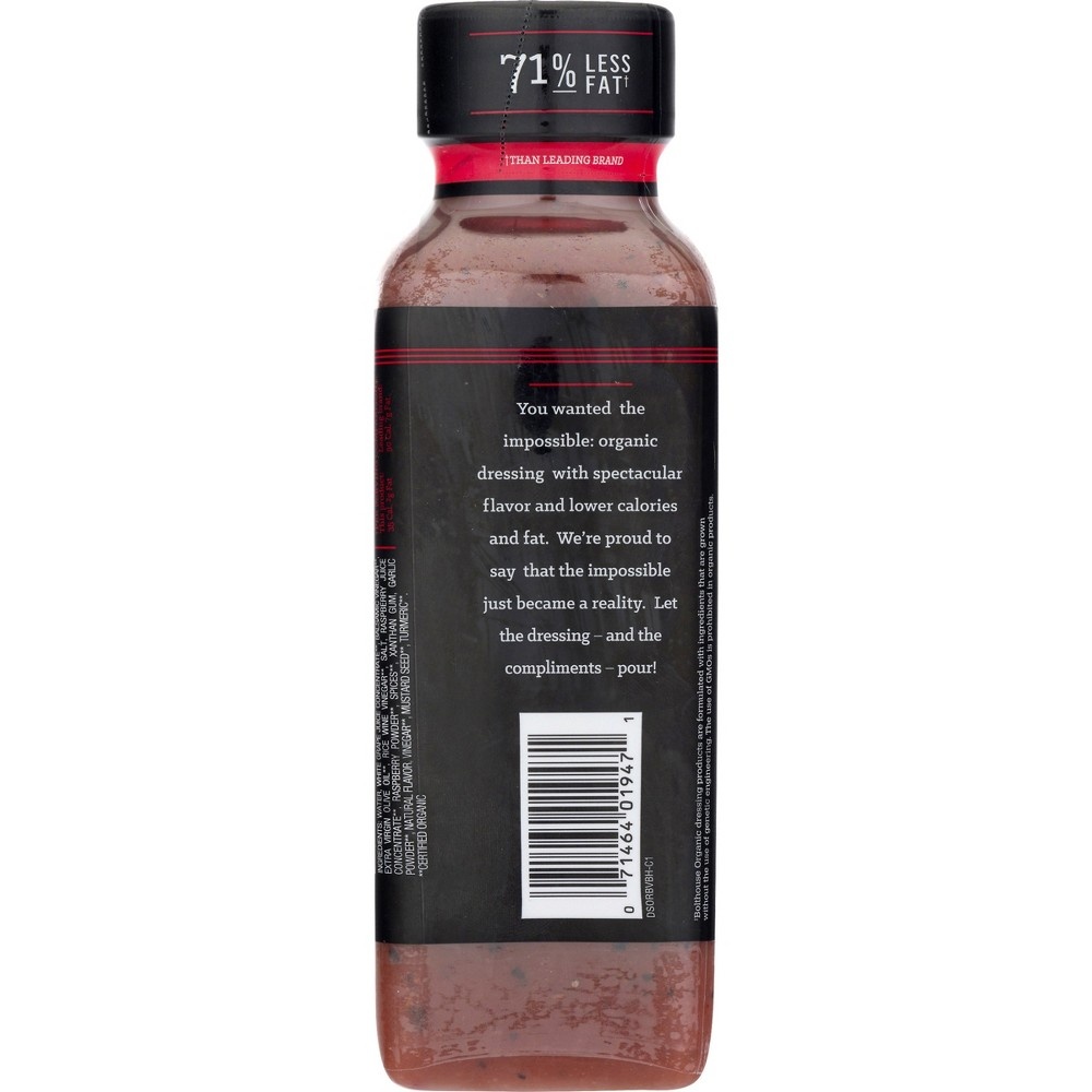 slide 2 of 5, Bolthouse Farms Organic Raspberry Balsamic Vinaigrette Dressing, 12 fl oz