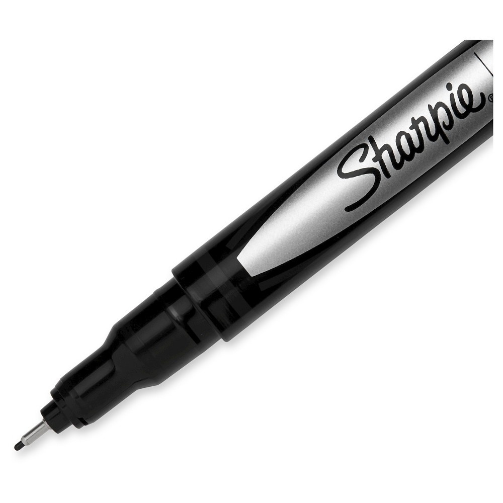 slide 3 of 5, Sharpie Black Medium Tip Felt Tip Marker Pen, 3 ct