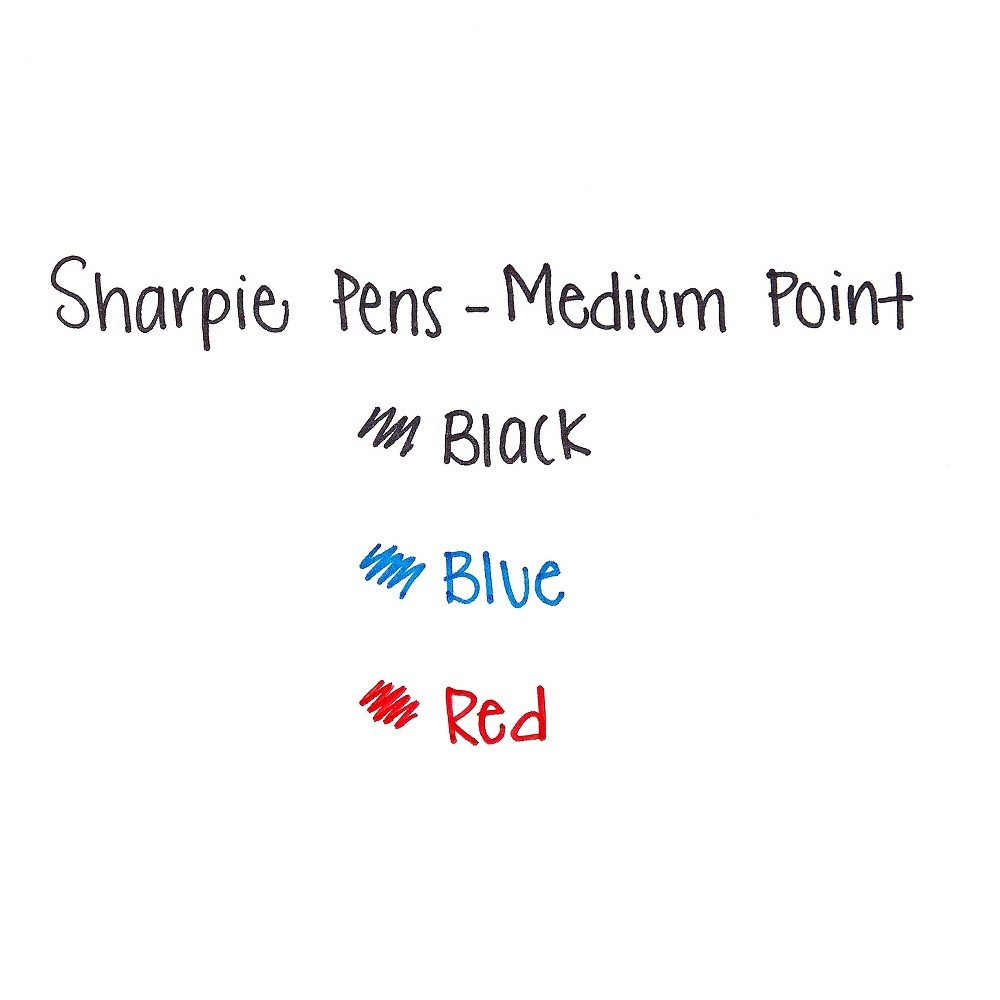 slide 5 of 5, Sharpie Black Medium Tip Felt Tip Marker Pen, 3 ct