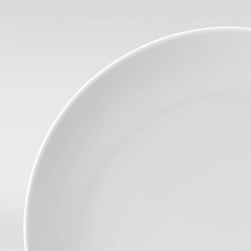 slide 2 of 2, 11" Porcelain Coupe Dinner Plate White – Threshold™: Solid Round, Microwave & Dishwasher Safe, Traditional Style, 1 ct