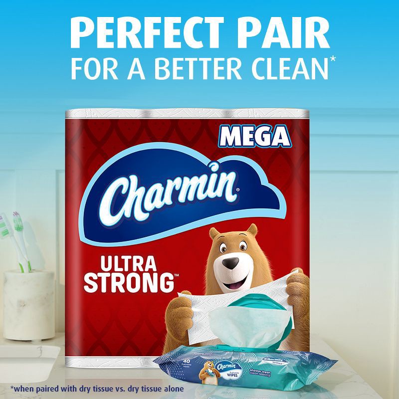 slide 4 of 11, Charmin Flushable Wipes - 4pk/40ct, 4 ct, 40 ct