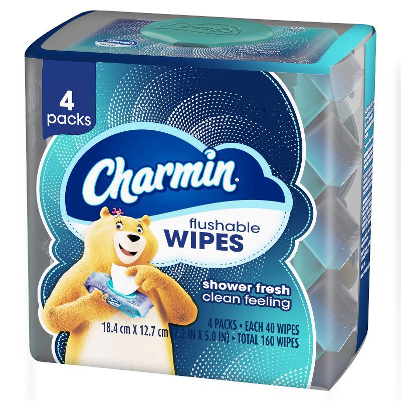 slide 11 of 11, Charmin Flushable Wipes - 4pk/40ct, 4 ct, 40 ct