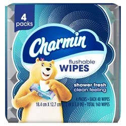 Charmin Flushable Wipes - 4pk/40ct