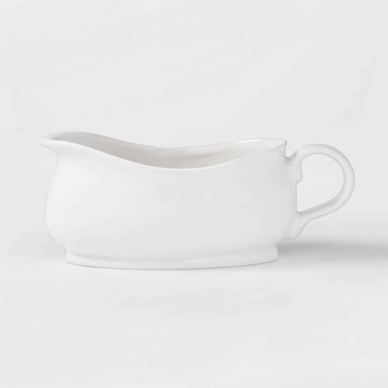 slide 1 of 3, Porcelain Gravy Boat 20oz White - Threshold™, 20 oz