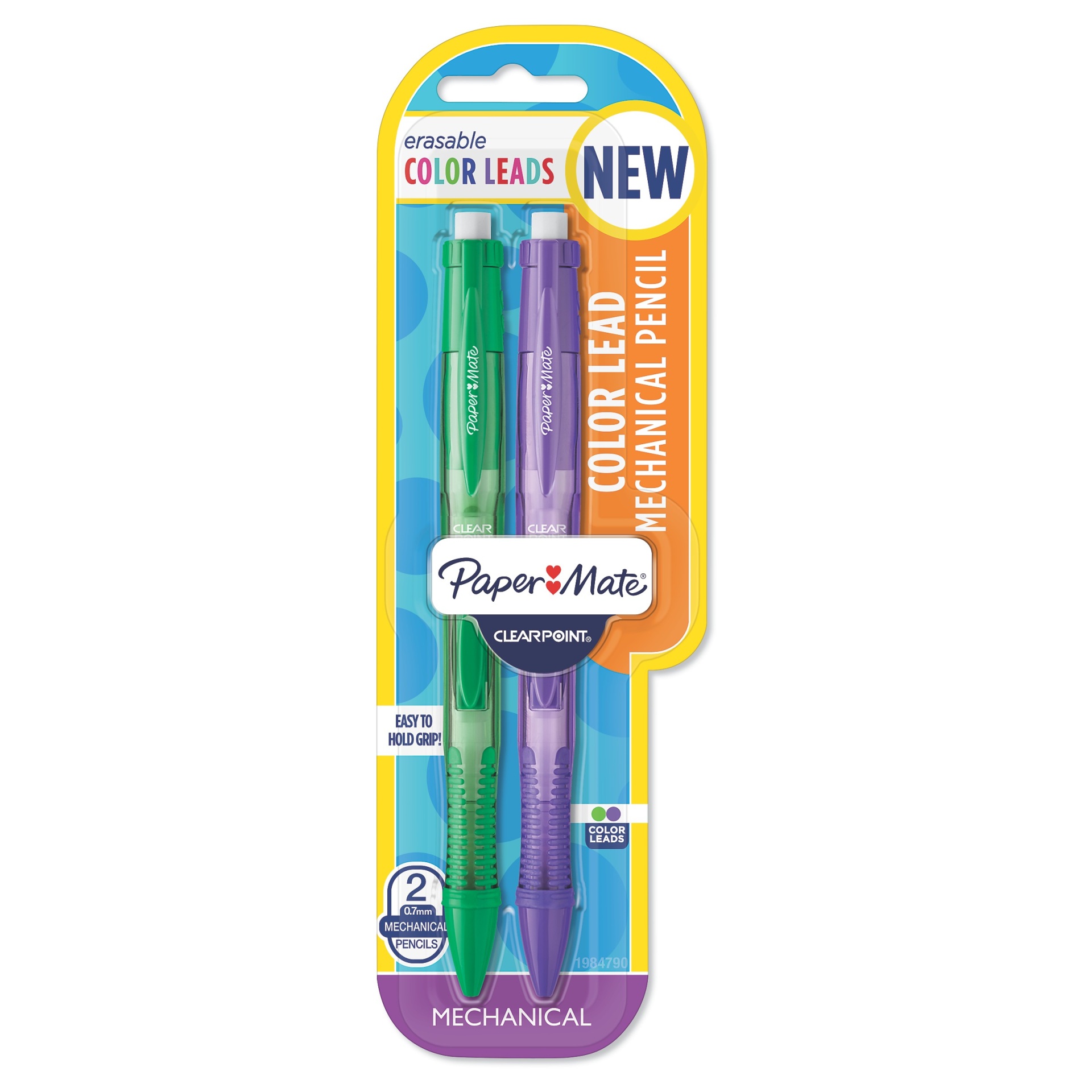 slide 1 of 11, Paper Mate Colored Lead Mechanical Pencils - Purple/Green, 2 ct