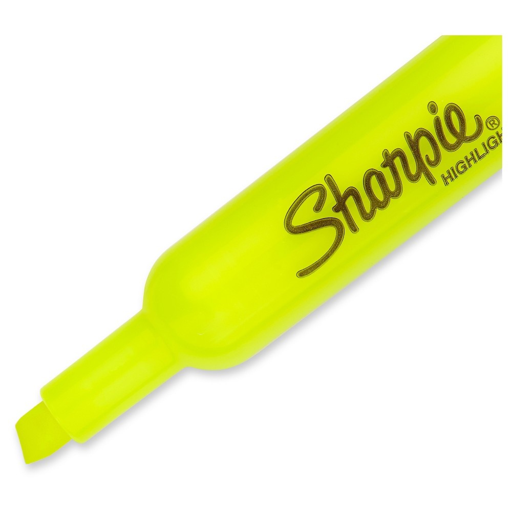 slide 3 of 4, Sharpie Highlighters Smear Guard Chisel Tip Neon Yellow, 3 ct