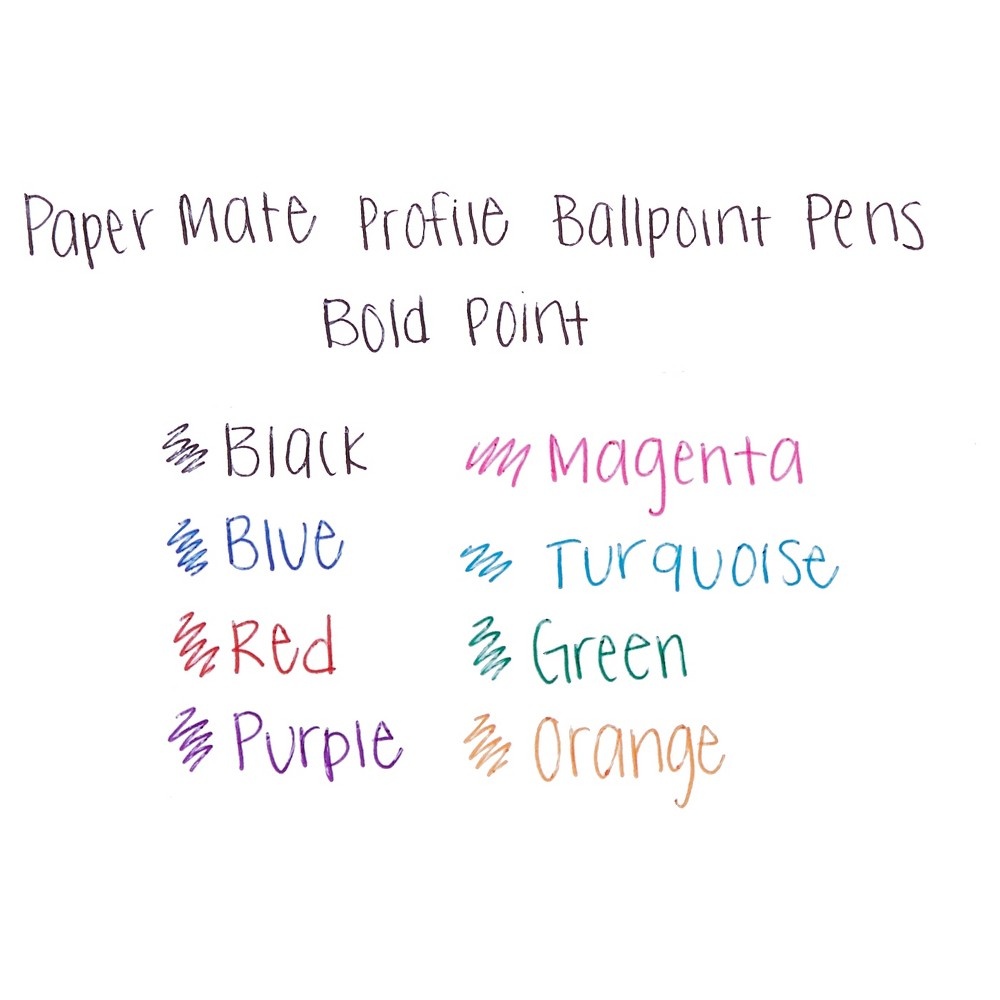 slide 5 of 8, Paper Mate Profile 8pk Ballpoint Pens 1.4mm Bold Tip Multicolored, 8 ct