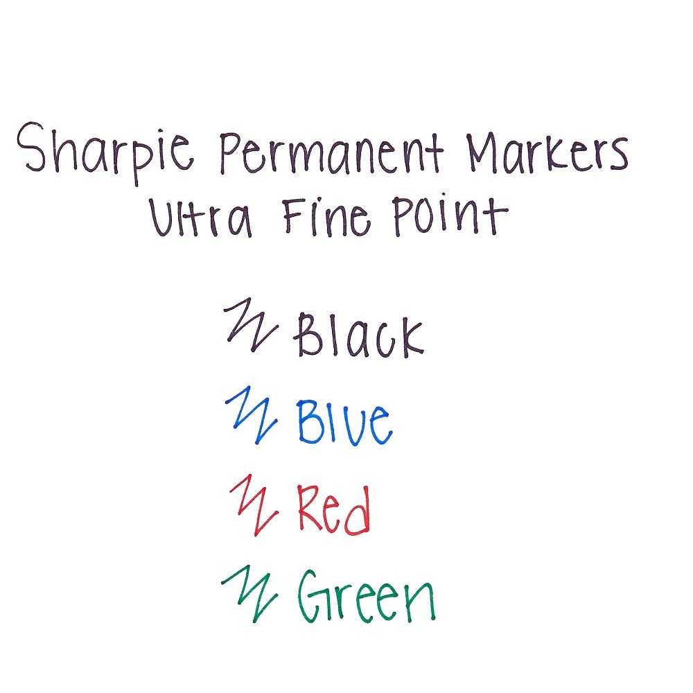 slide 5 of 6, Sharpie Black Ultra Fine Tip Permanent Marker, 4 ct