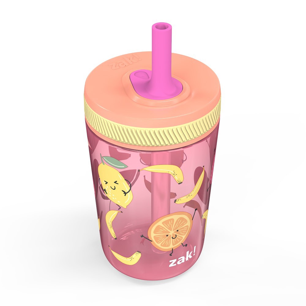 slide 3 of 3, Happy Fruit Antimicrobial Single Wall Leakproof Straw Kelso Tumbler, 15 oz