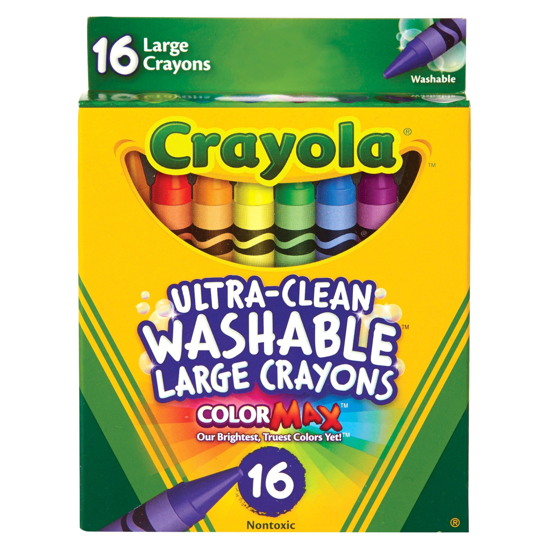 slide 1 of 3, Crayola 16ct Ultra Clean Washable Large Crayons, 16 ct