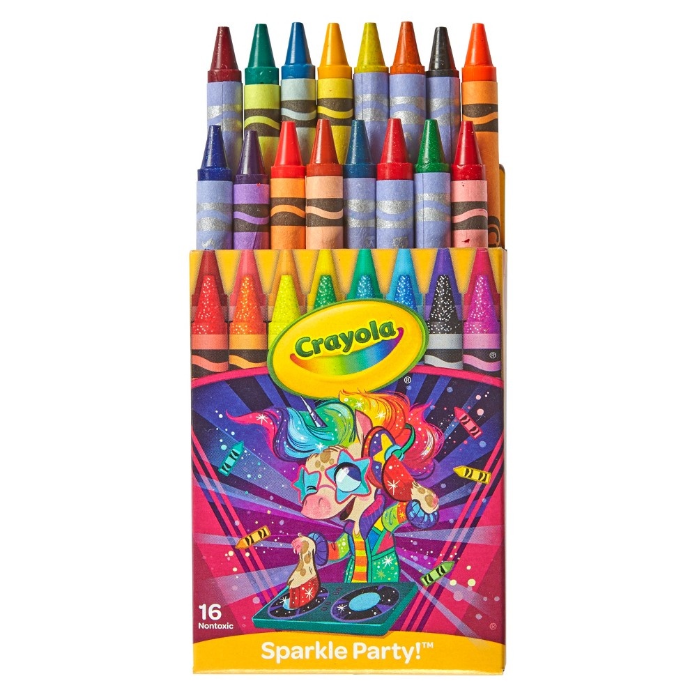 slide 3 of 5, Crayola Crayon Pack - Sparkle Party, 16 ct